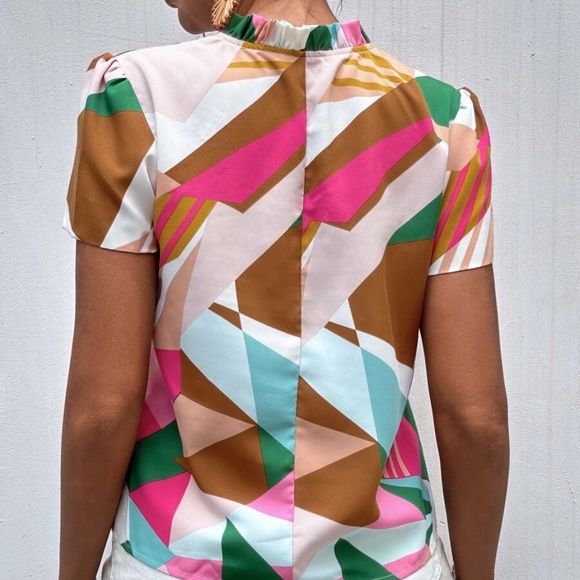 Boho Print Colorful Blouse - Picture 4 of 5